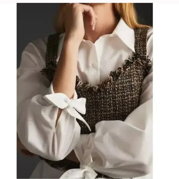 Anthropologie Mare Mare Tweed Crop Top - Picture 3 of 8